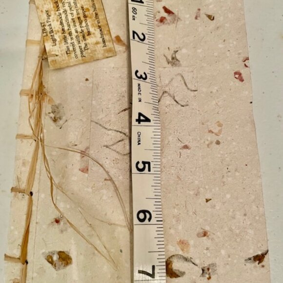 Hand made Bali Balinese Flower journal notebook bamboo paper Raffia Straw Eco - Picture 9 of 11